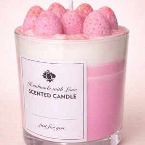 Handmade Pink Scented Candle